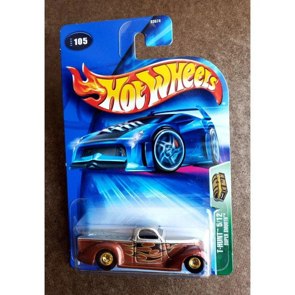 2004 Hot Wheels T-HUNT SUPER SMOOTH Truck Copper Gold TREASURE HUNT 105 GOLD RR!